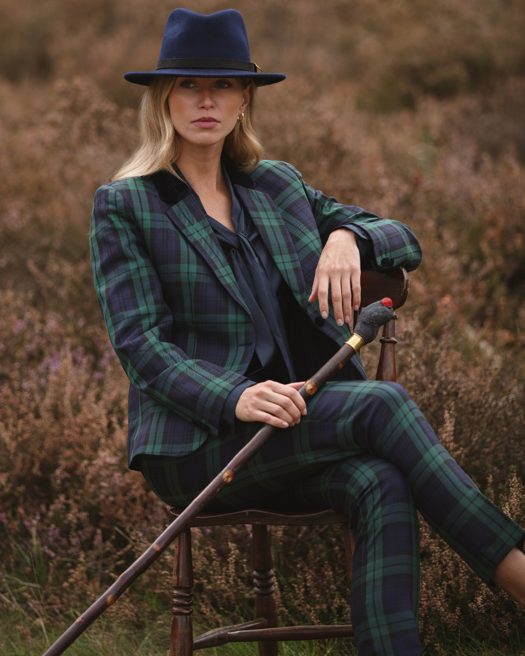 Womens Tartan Blazer Black Watch - Main Image