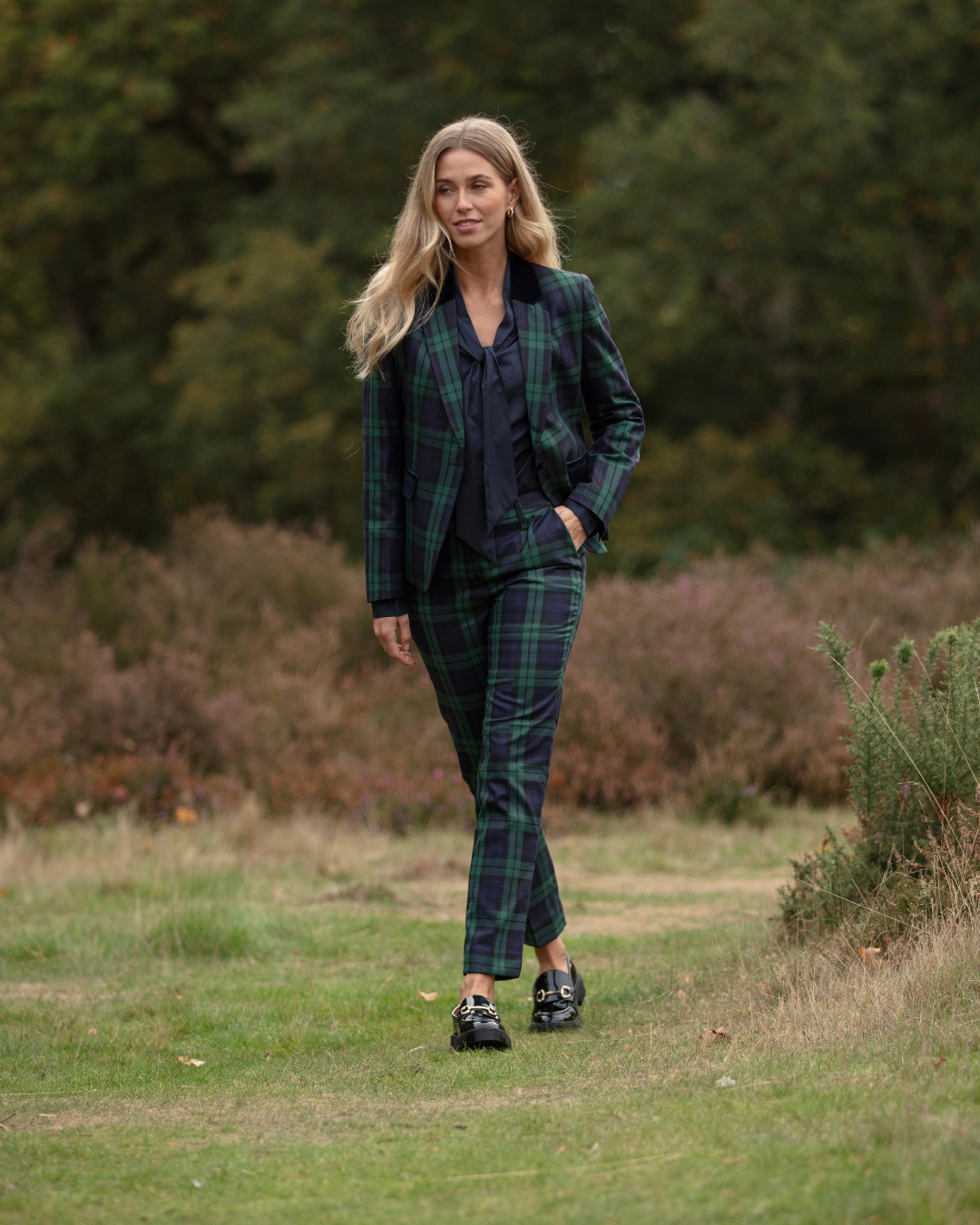 Womens Tartan Trousers Black Watch