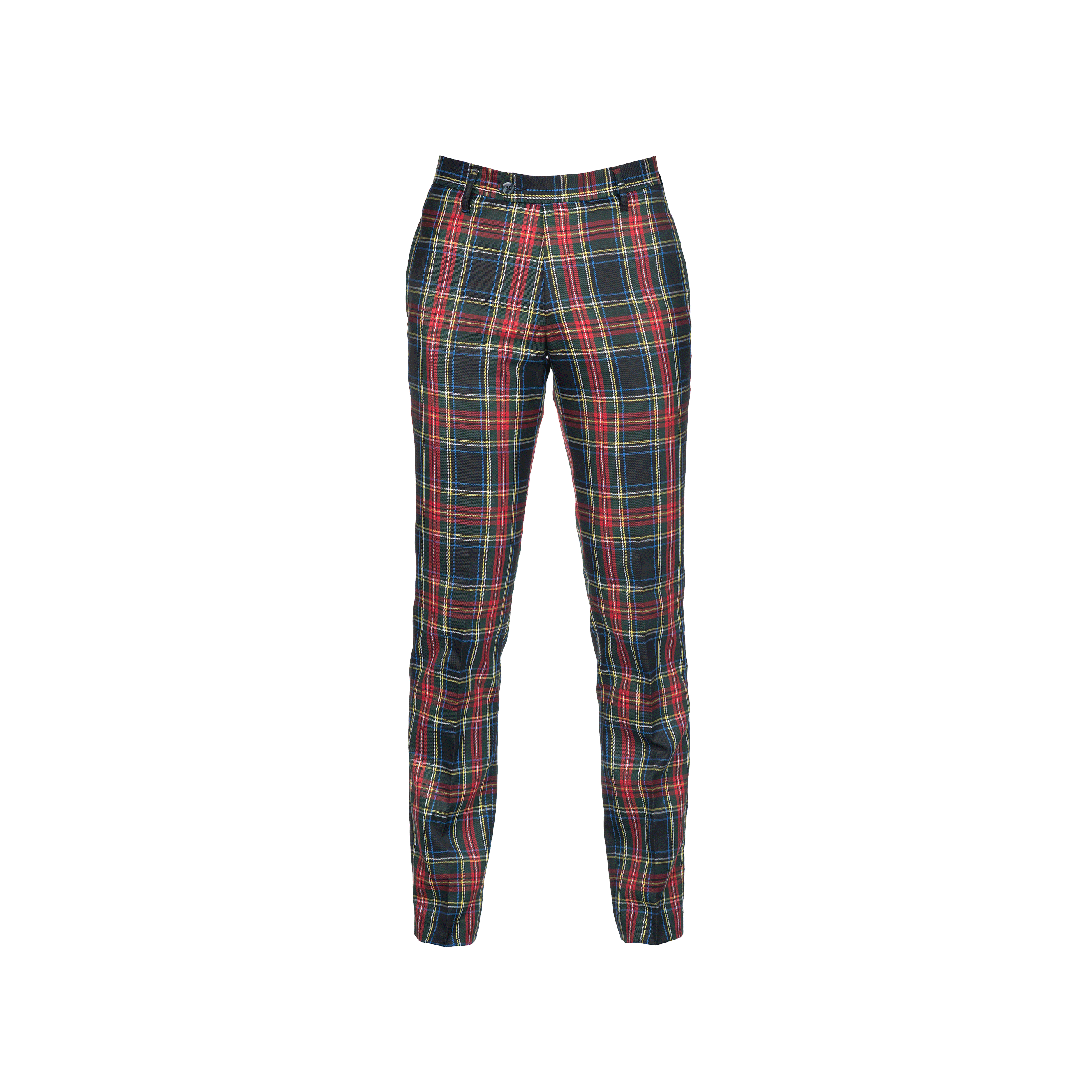 Mens Tartan Trouser - Black Stewart