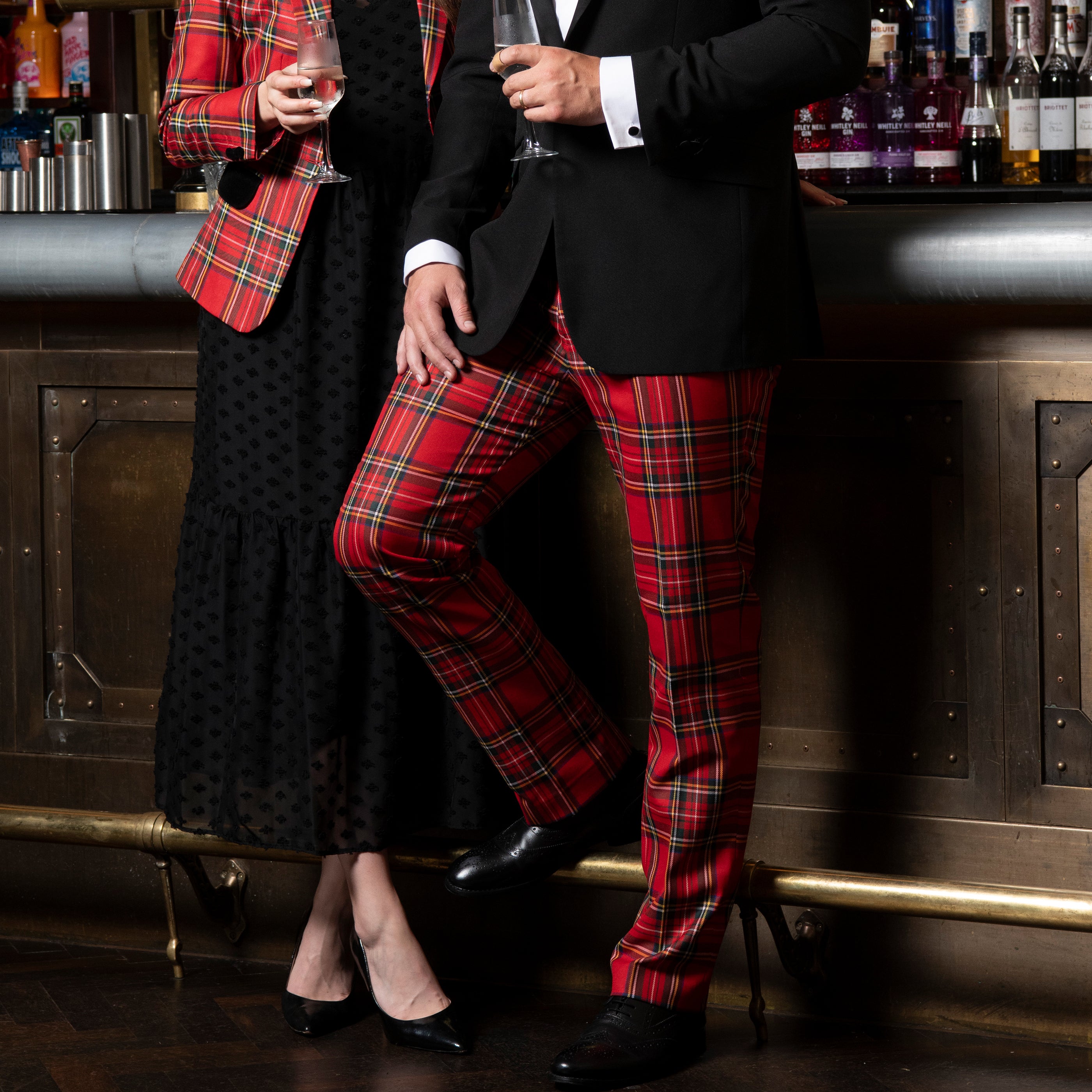 Red fashion tartan trouser